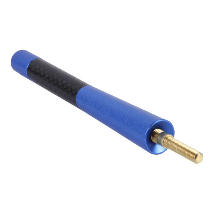 Carbon Fiber Aluminum Short Antenna Polished Universal Screws Base(Big Size)(Blue)