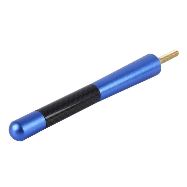 Carbon Fiber Aluminum Short Antenna Polished Universal Screws Base(Big Size)(Blue)