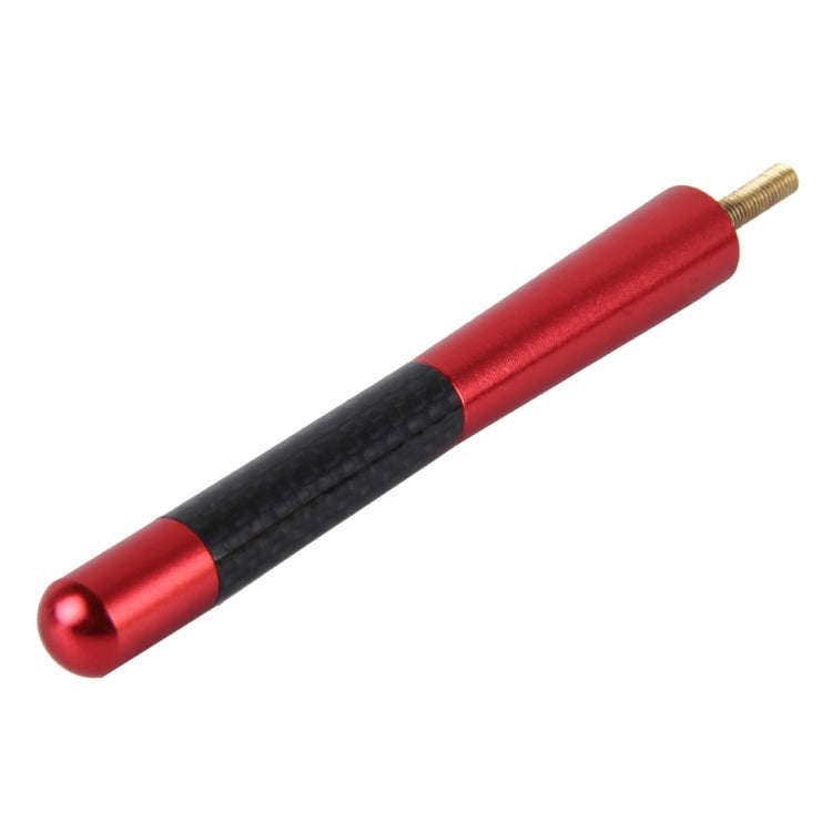 Carbon Fiber Aluminum Short Antenna Polished Universal Screws Base(Big Size)(Red)