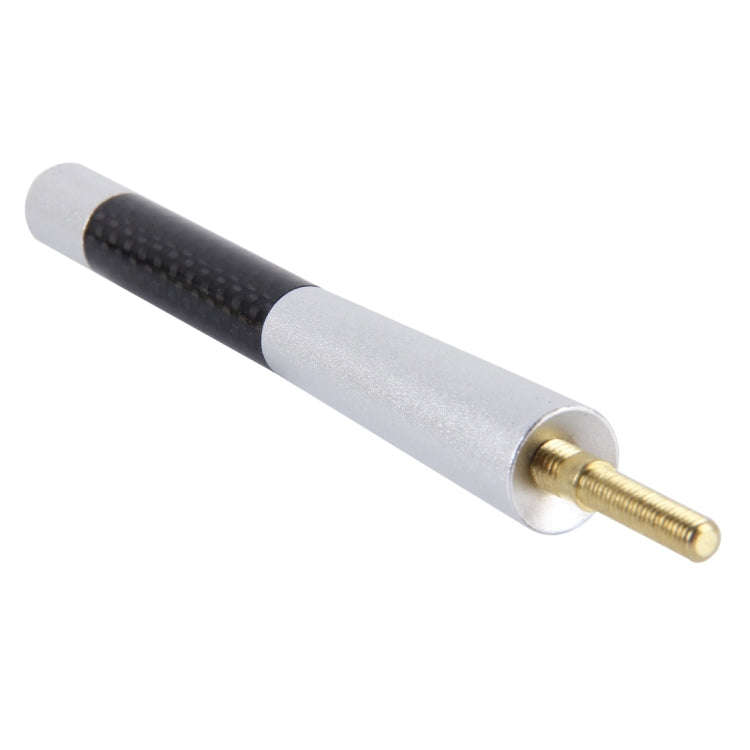 Carbon Fiber Aluminum Short Antenna Polished Universal Screws Base(Big Size)(Silver)
