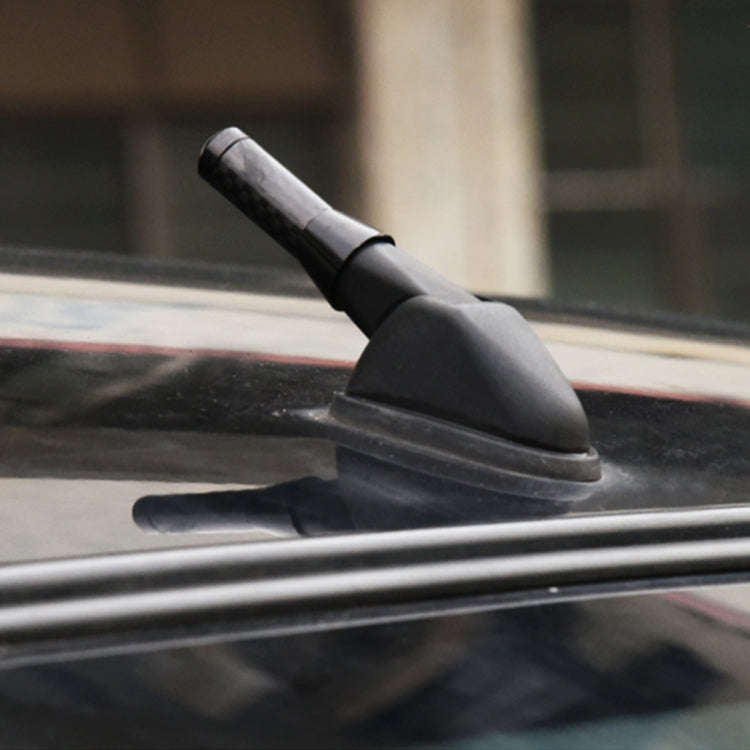 Carbon Fiber Aluminum Short Antenna Polished Universal Screws Base(Small Size)(Black)