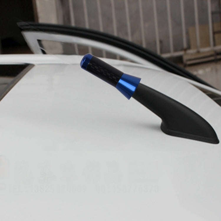 Carbon Fiber Aluminum Short Antenna Polished Universal Screws Base(Small Size)(Blue)