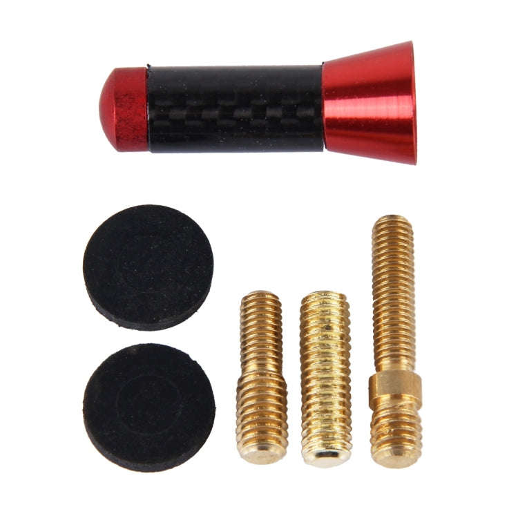 Carbon Fiber Aluminum Short Antenna Polished Universal Screws Base(Small Size)(Red)