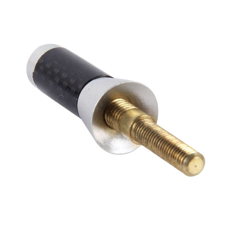 Carbon Fiber Aluminum Short Antenna Polished Universal Screws Base(Small Size)(Silver)