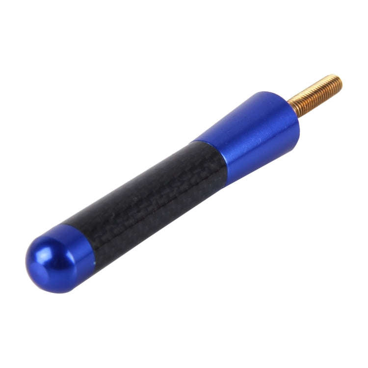 Carbon Fiber Aluminum Short Antenna Polished Universal Screws Base(Medium Size) (Blue)