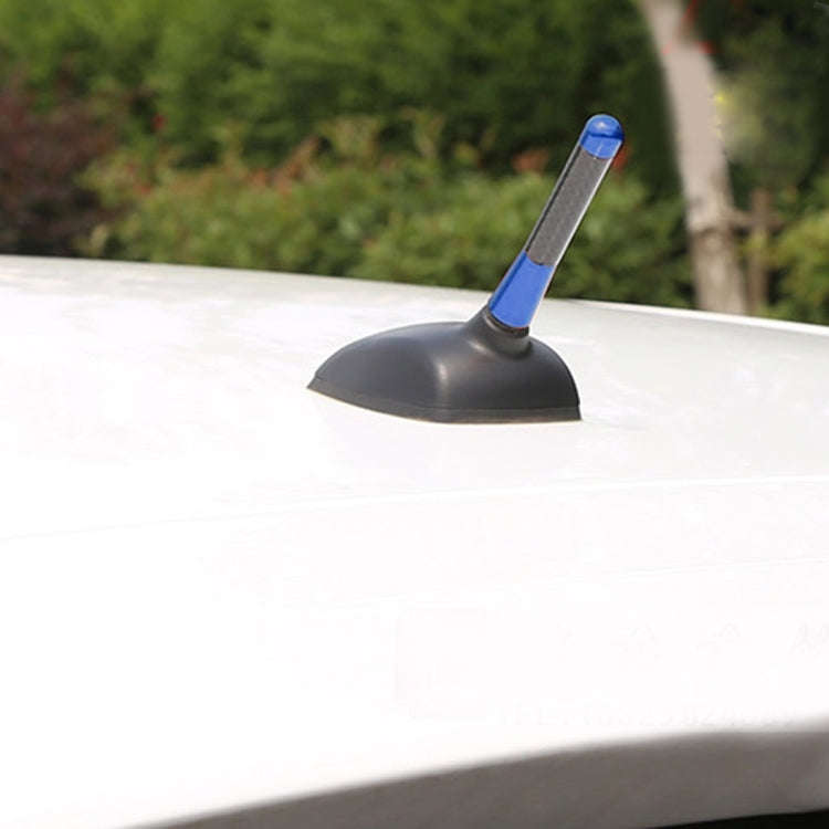 Carbon Fiber Aluminum Short Antenna Polished Universal Screws Base(Medium Size) (Blue)