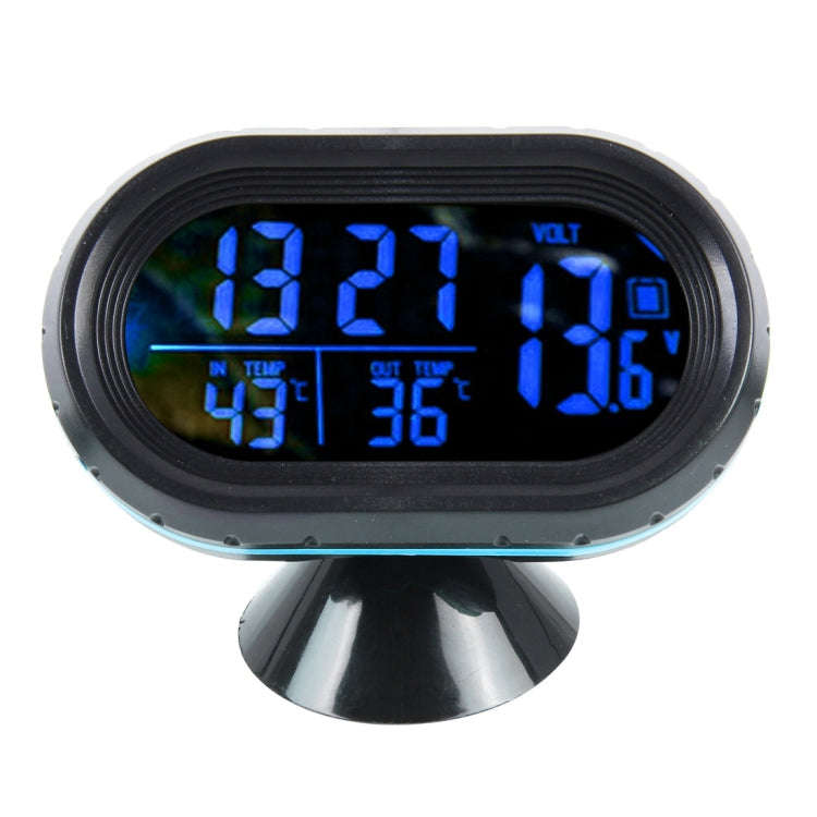 VST-7009V 4 In 1 Digital Car Thermometer Voltage Meter Luminous Clock Tester Detector LCD Monitor...