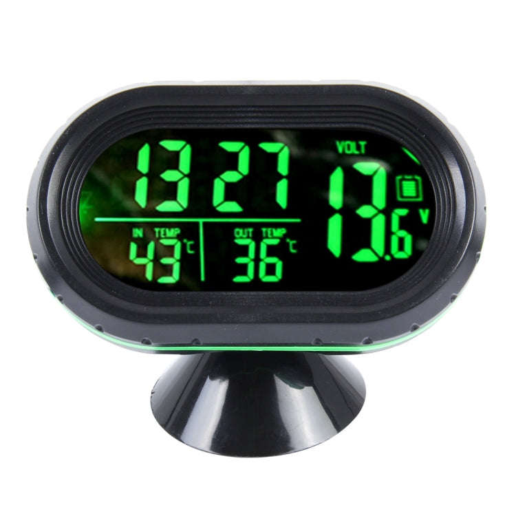 VST-7009V 4 In 1 Digital Car Thermometer Voltage Meter Luminous Clock Tester Detector LCD Monitor...