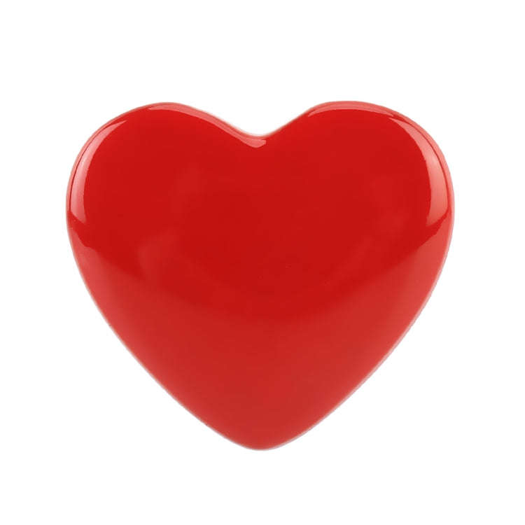 Heart Shape Car Metal Body Decorative Sticker (Red)