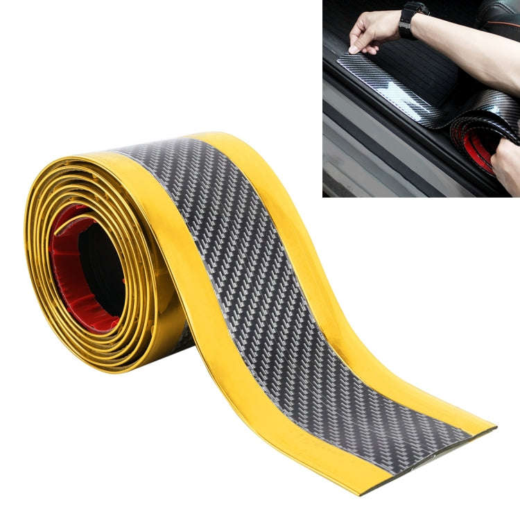 Universal Electroplate Carbon Fibre Car Door Threshold Decoration Strip Decorative Sticker, Size ...