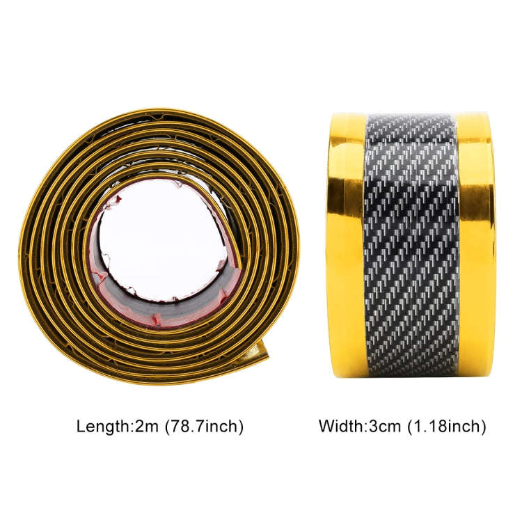 Universal Electroplate Carbon Fibre Car Door Threshold Decoration Strip Decorative Sticker, Size ...