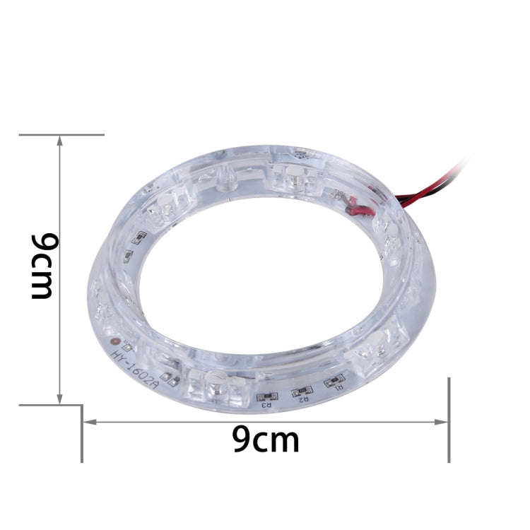 HY-1601 2W 6 LEDs Car Angel Eyes Light, DC 12V(White Light)