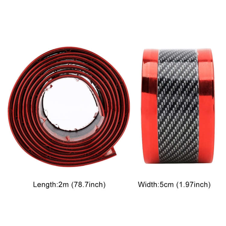 Universal Electroplate Carbon Fibre Car Door Threshold Decoration Strip Decorative Sticker, Size ...