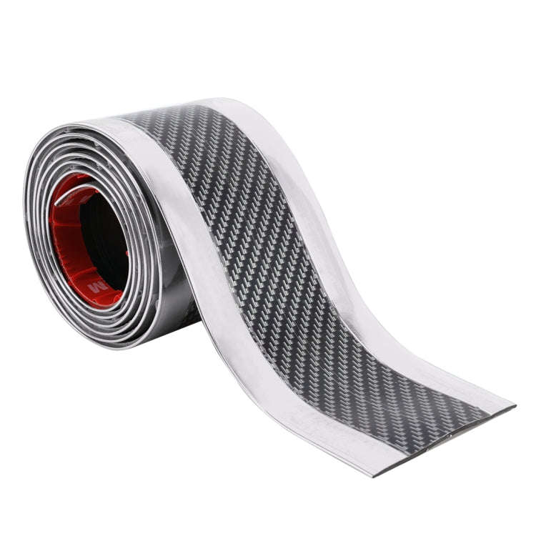 Universal Electroplate Carbon Fibre Car Door Threshold Decoration Strip Decorative Sticker, Size ...