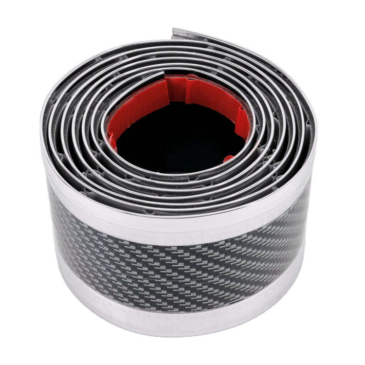 Universal Electroplate Carbon Fibre Car Door Threshold Decoration Strip Decorative Sticker, Size ...