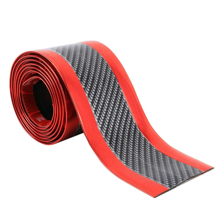 Universal Electroplate Carbon Fibre Car Door Threshold Decoration Strip Decorative Sticker, Size ...