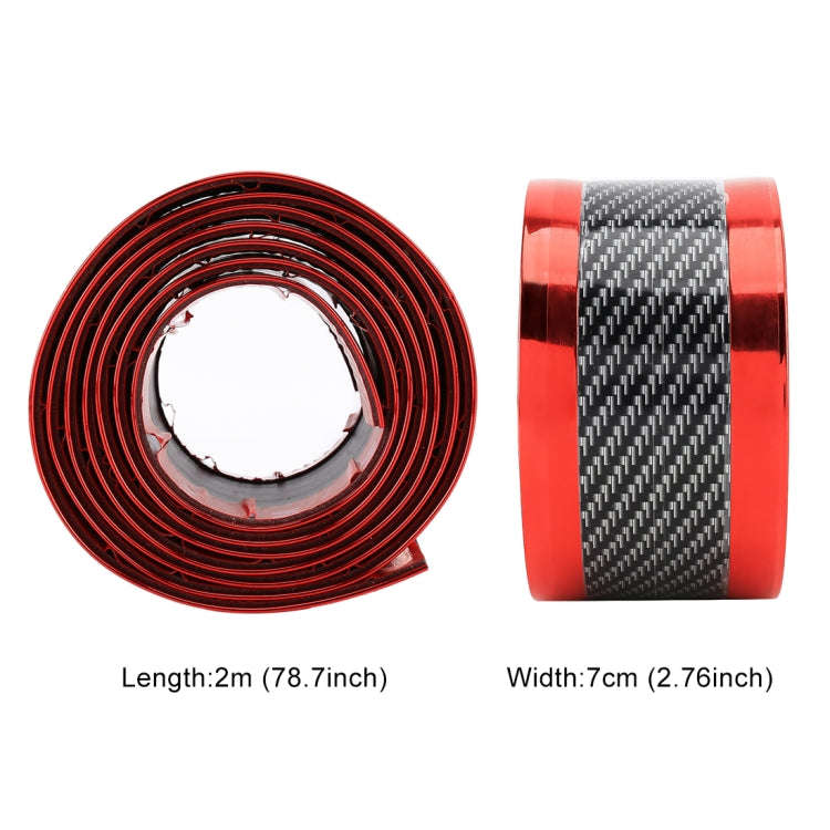 Universal Electroplate Carbon Fibre Car Door Threshold Decoration Strip Decorative Sticker, Size ...