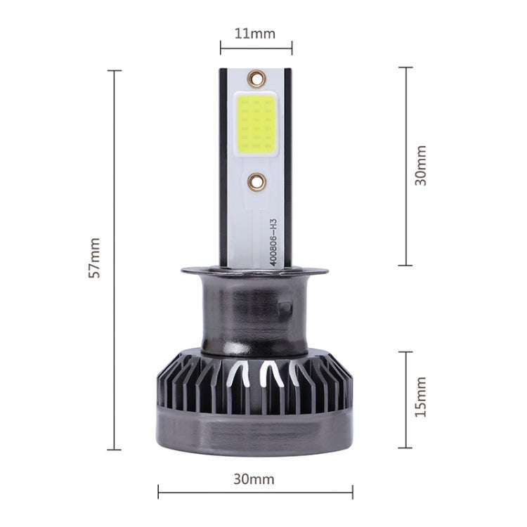 2 PCS H3 DC9-36V / 36W / 3000K / 6000LM IP68 Car / Motorcycle Mini COB LED Headlight Lamps / Fog ...
