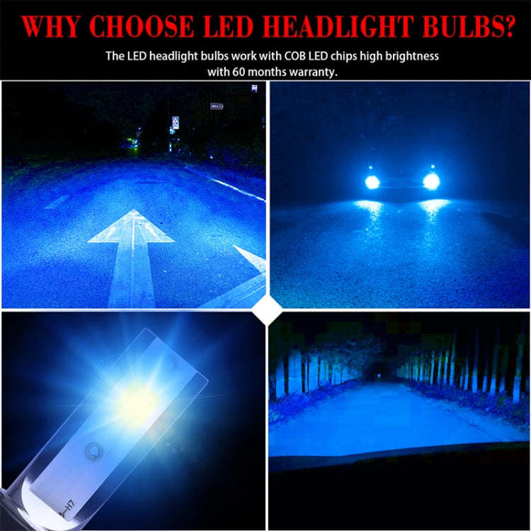 2 PCS H7 DC9-36V / 36W / 8000K / 6000LM IP68 Car / Motorcycle Mini COB LED Headlight Lamps / Fog ...