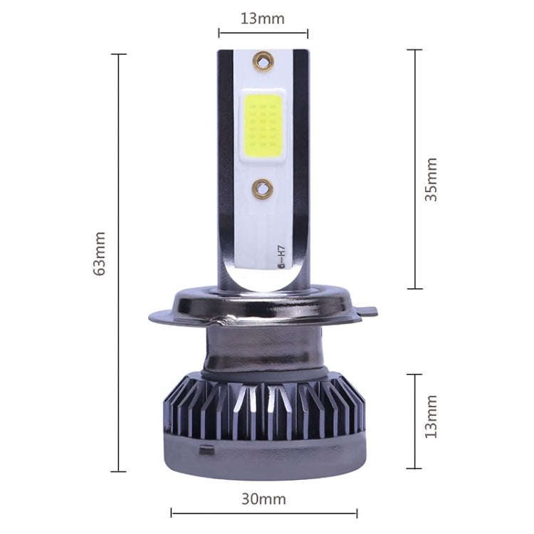2 PCS H7 DC9-36V / 36W / 8000K / 6000LM IP68 Car / Motorcycle Mini COB LED Headlight Lamps / Fog ...