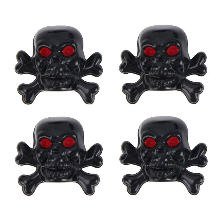 4 PCS Universal Skull Shape Gas Cap Mouthpiece Cover Gas Cap Tire Cap Car Motor Bicycle Tire Valv...