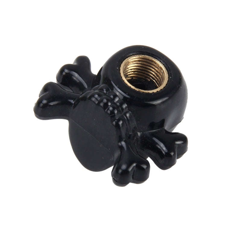 4 PCS Universal Skull Shape Gas Cap Mouthpiece Cover Gas Cap Tire Cap Car Motor Bicycle Tire Valv...