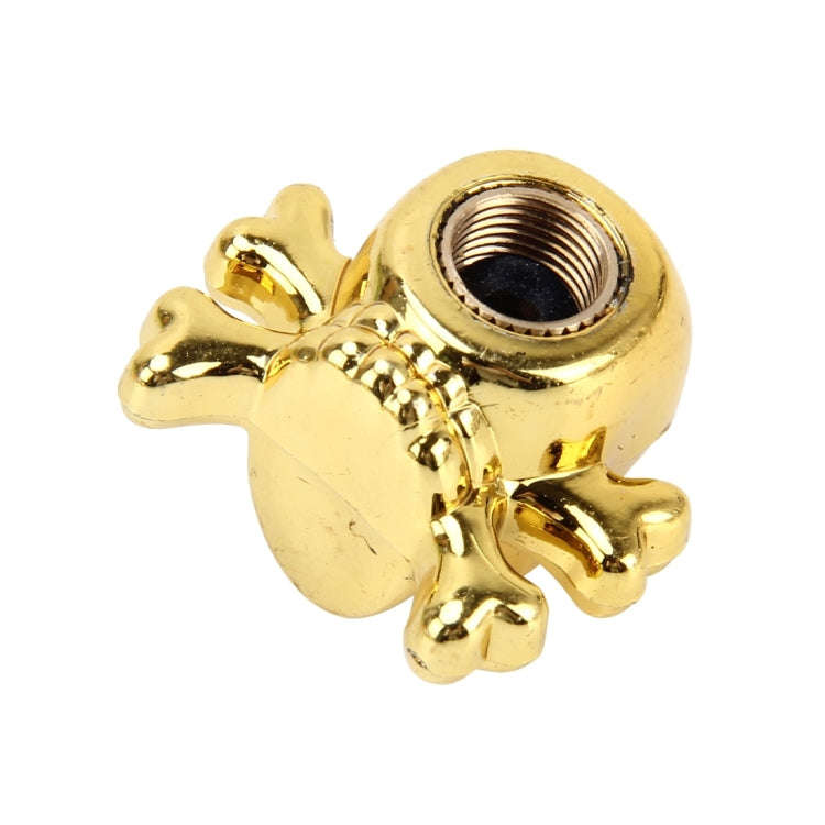 4 PCS Universal Skull Shape Gas Cap Mouthpiece Cover Gas Cap Tire Cap Car Motor Bicycle Tire Valv...