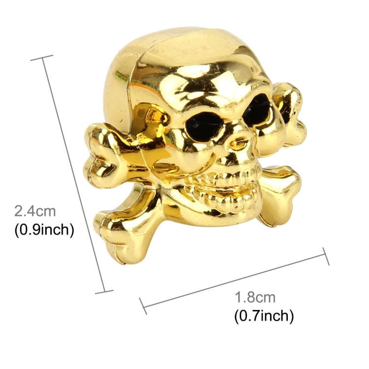 4 PCS Universal Skull Shape Gas Cap Mouthpiece Cover Gas Cap Tire Cap Car Motor Bicycle Tire Valv...