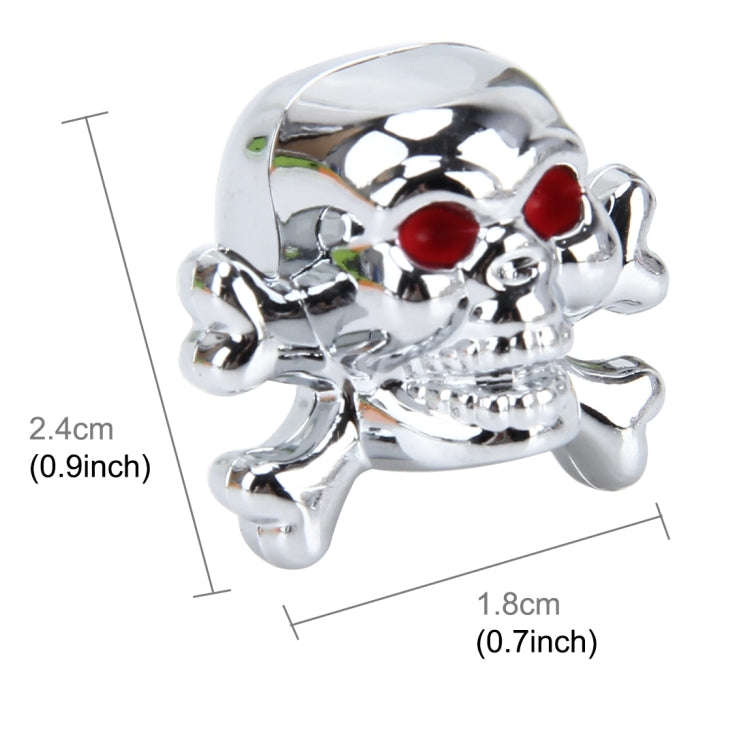 4 PCS Universal Skull Shape Gas Cap Mouthpiece Cover Gas Cap Tire Cap Car Motor Bicycle Tire Valv...