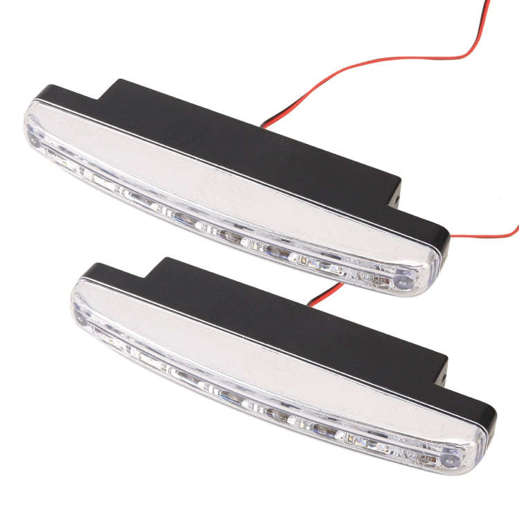 1 Pair DC9-16V 2W 120LM 7000K 8 SMD-5050-LEDs Circular Car DRL&Turn Light