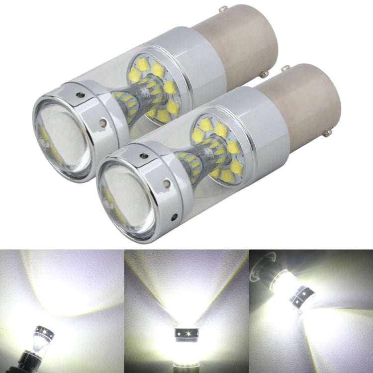 2 PCS 1157/BAY15D 60W Car Auto Brake Light with 12 XB-D Lamps, DC 12V(White Light)