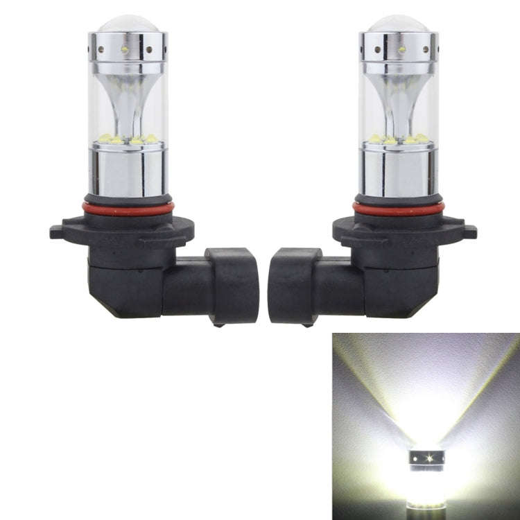 2 PCS 9006 60W 1200 LM 6000K Car Fog Lights with 12 XB-D LED Lamps, DC 12V (White Light)