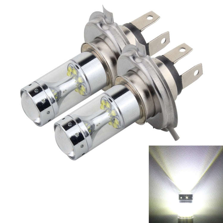2 PCS H4 60W 1200 LM 6000K Car Fog Lights with 12 XB-D LED Lamps, DC 12V (White Light)
