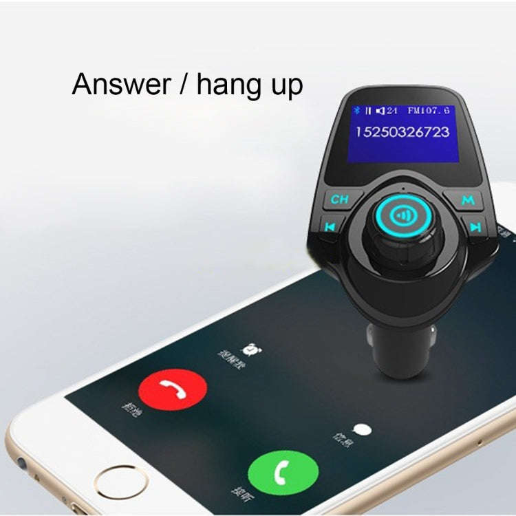 T11 Bluetooth FM Transmitter Car MP3 Player with LED Display, Support Double USB Charge & Handsfr...