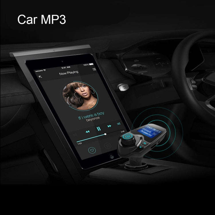 T11 Bluetooth FM Transmitter Car MP3 Player with LED Display, Support Double USB Charge & Handsfr...