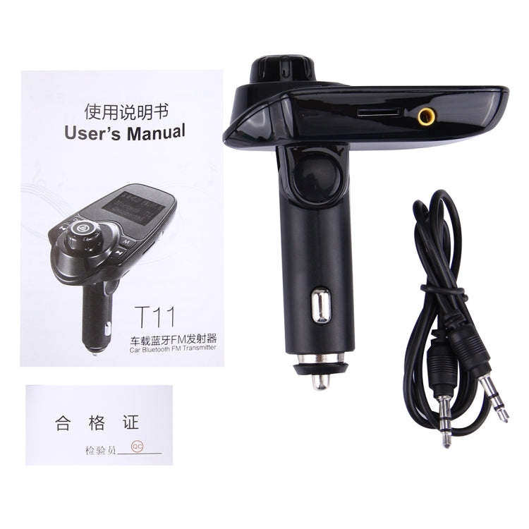T11 Bluetooth FM Transmitter Car MP3 Player with LED Display, Support Double USB Charge & Handsfr...