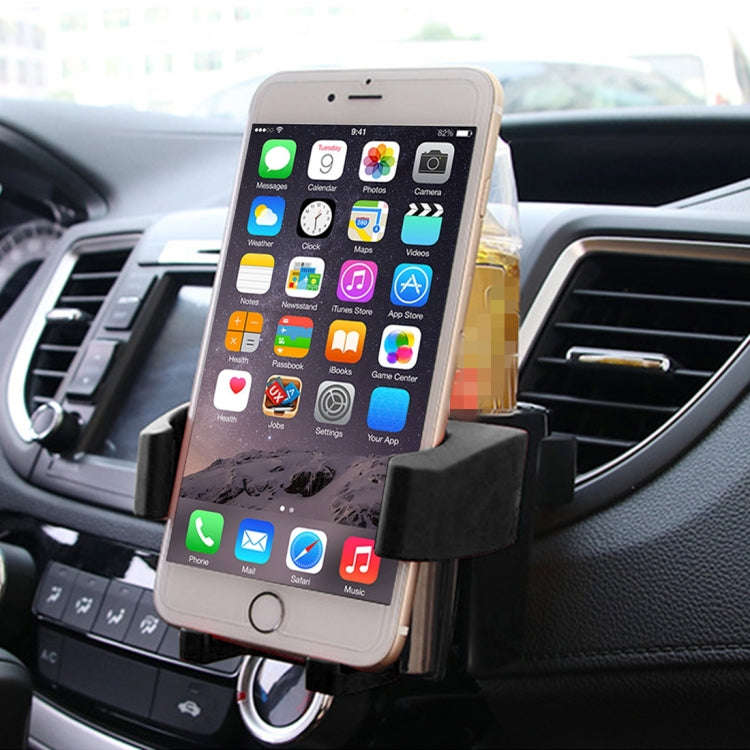 SHUNWEI SD-1027 Car Auto Multi-functional ABS Air Vent Drink Holder Bottle Cup Holder Phone Holde...