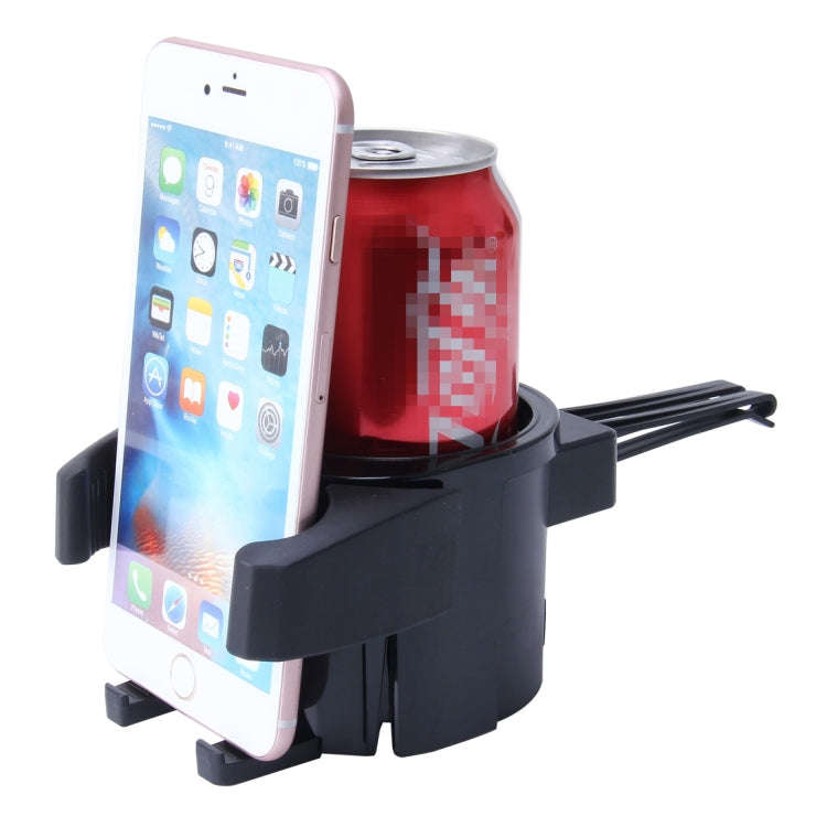 SHUNWEI SD-1027 Car Auto Multi-functional ABS Air Vent Drink Holder Bottle Cup Holder Phone Holde...