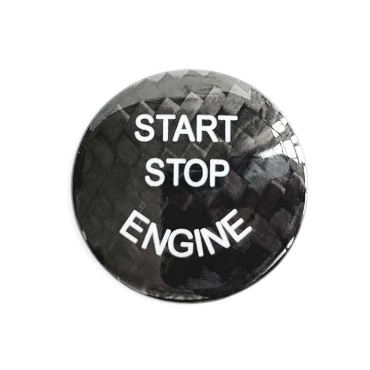 Car Carbon Fiber Engine Start Button Decoration Cover Trim Black for BMW F Chassis