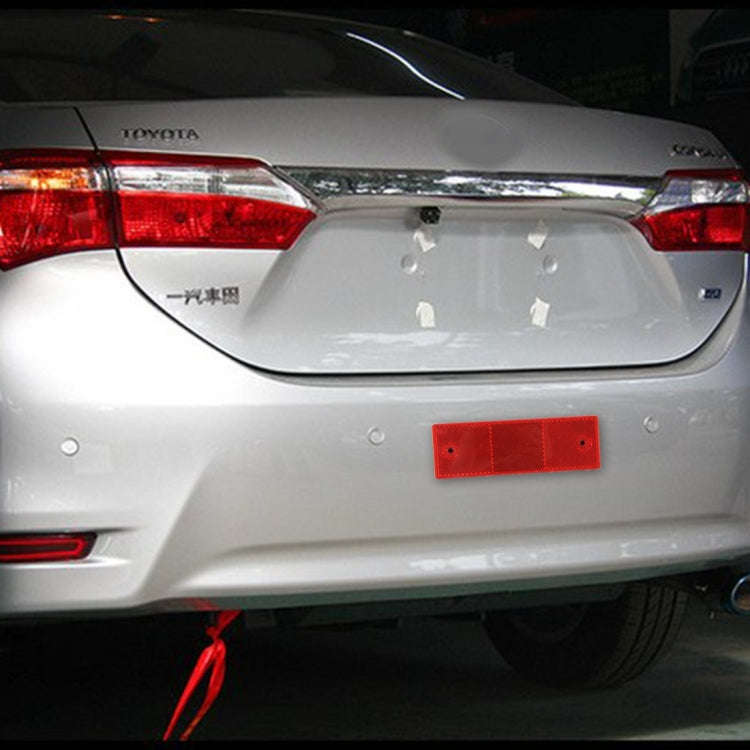 10 PCS Car Rear Bumper Warning Plastic Reflector and Sign(Red)