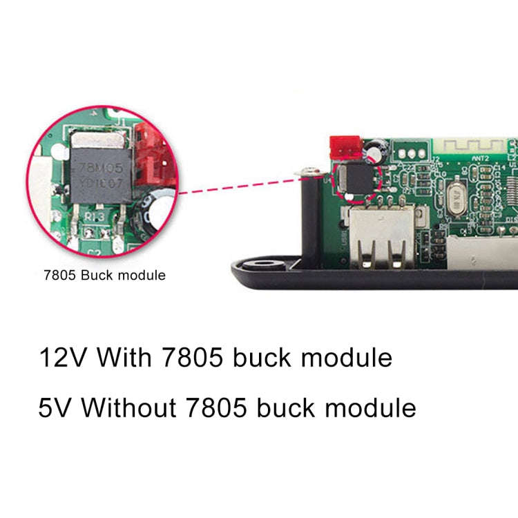 Car 12V Audio Bluetooth MP3 Player Decoder Board FM Radio TF USB 3.5 mm AUX, without Recording