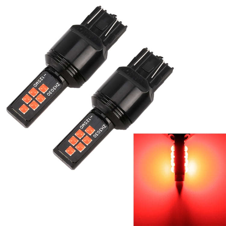 2 PCS 7443 DC9-16V / 3.5W Car Auto Brake Lights 12LEDs SMD-ZH3030 Lamps, with Constant Current(Re...