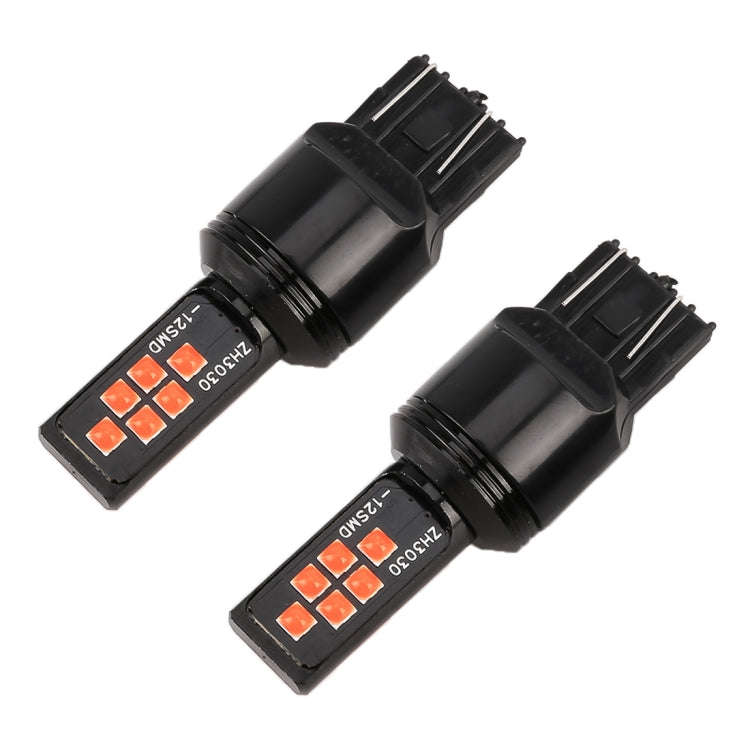 2 PCS 7443 DC9-16V / 3.5W Car Auto Brake Lights 12LEDs SMD-ZH3030 Lamps, with Constant Current(Re...