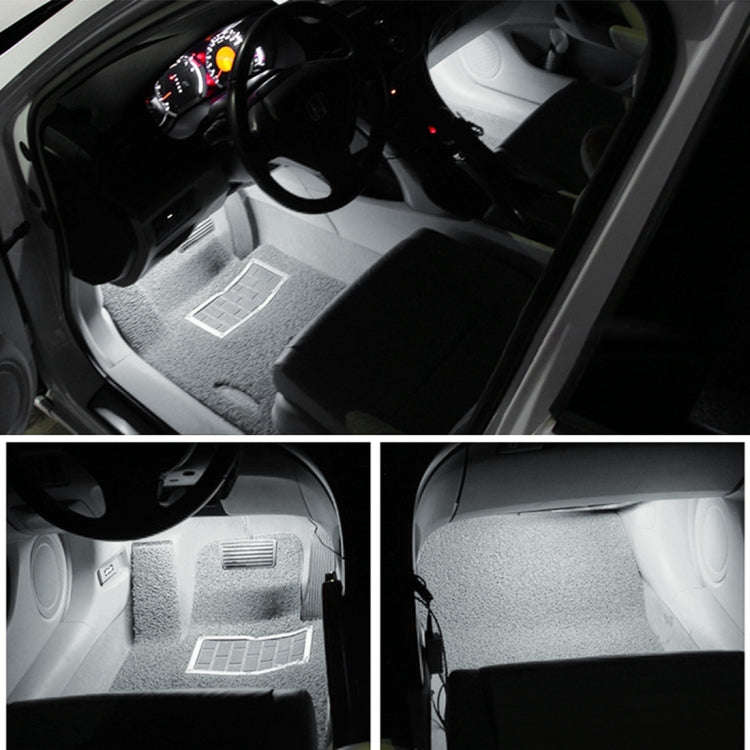 2 PCS DC12V / 1.5W / 6000K / 100LM Car Foot Nest Lights Footwell Lamp Seat Lamp 18LEDs SMD-3528 L...
