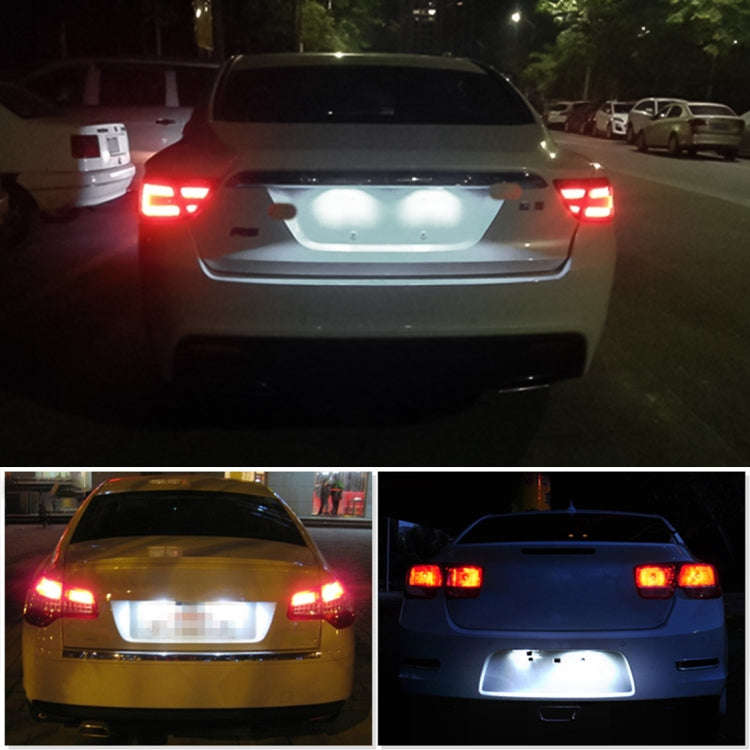 2 PCS DC12V / 1.5W/ 6000K / 100LM Car LED License Plate Light 18LEDs SMD-3528 Lamps for Lexus(Whi...