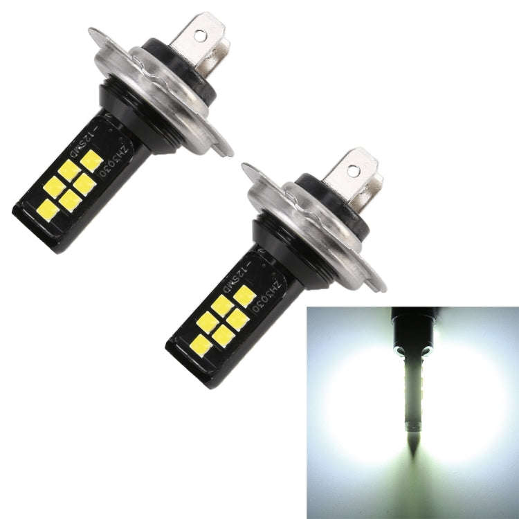 2 PCS H7 DC9-16V / 3.5W / 6000K / 320LM Car Auto Fog Light 12LEDs SMD-ZH3030 Lamps, with Constant...
