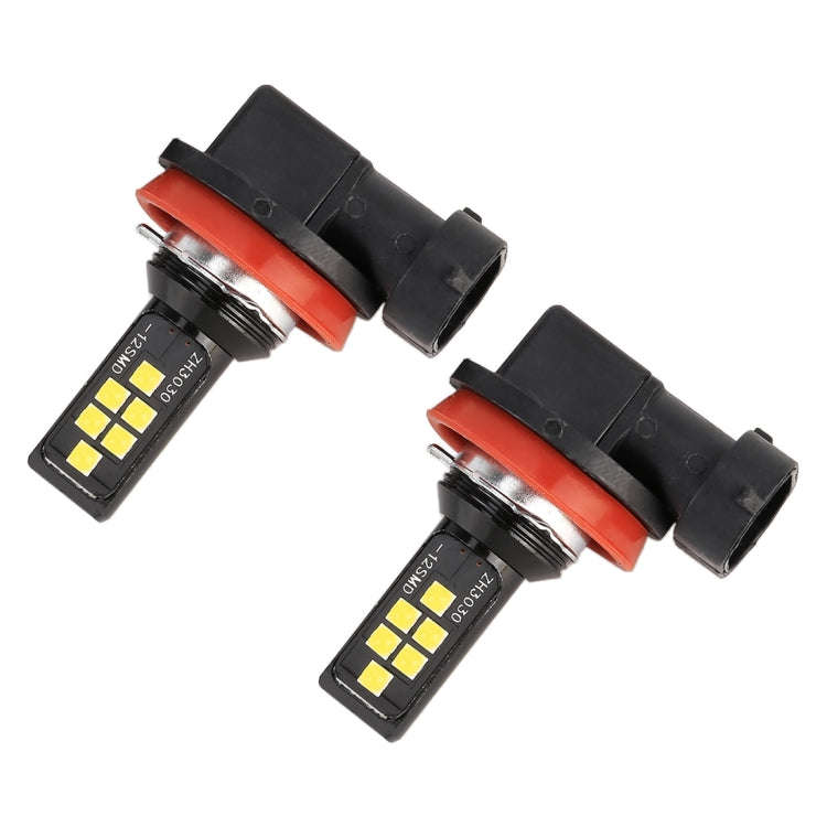 2 PCS H11 DC9-16V / 3.5W / 6000K / 320LM Car Auto Fog Light 12LEDs SMD-ZH3030 Lamps, with Constan...