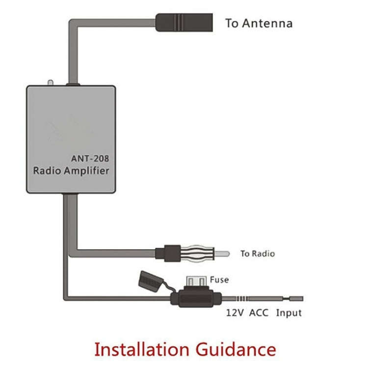 Universal 12V Radio FM Antenna Signal Amp Amplifier Booster for Marine Car Vehicle Boat 330mm FM ...
