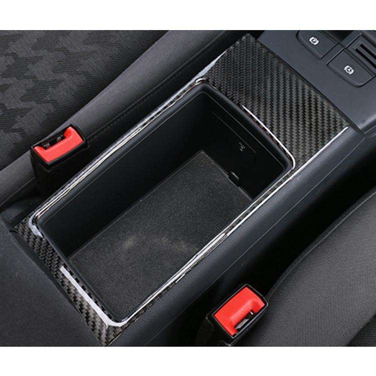 Car Carbon Fiber Storage Box Decorative Panel for Audi A3 2014-2018