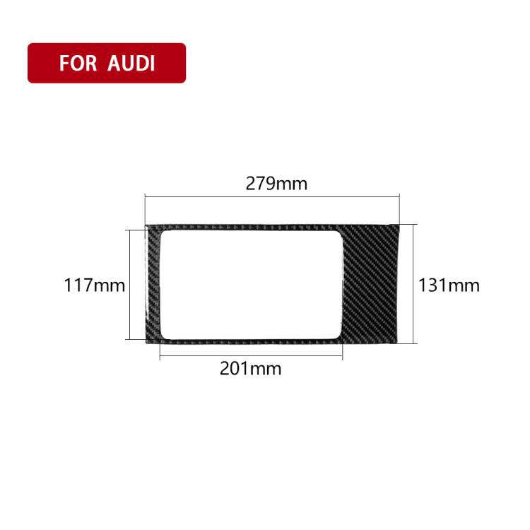 Car Carbon Fiber Storage Box Decorative Panel for Audi A3 2014-2018